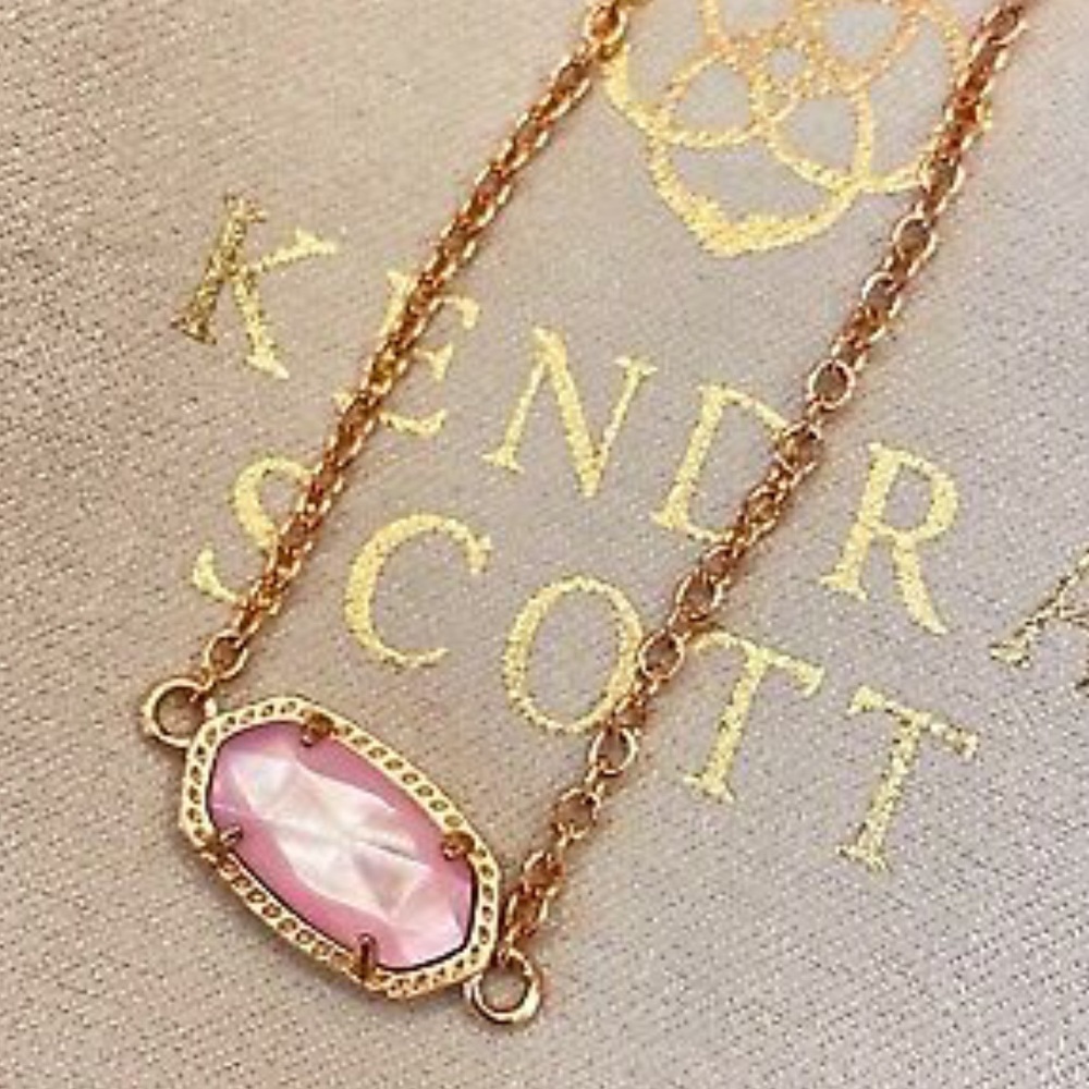 Kendra Scott Rose Gold Bracelet: Pink Pendant